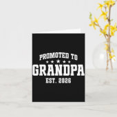 Promoted To Grandpa Est. 2026 Grandparent Baby Ann カード (黄色い花)