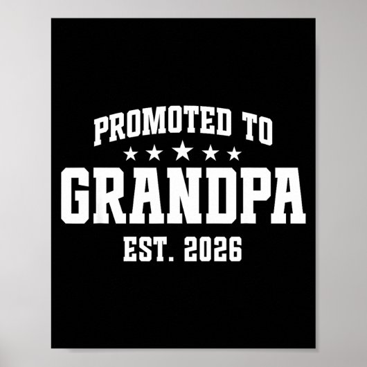Promoted To Grandpa Est. 2026 Grandparent Baby Ann ポスター (正面)