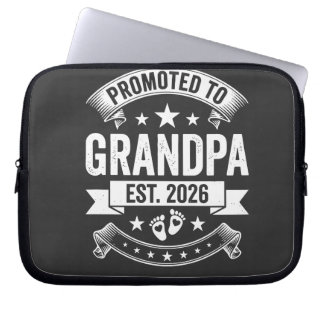 Promoted to Grandpa Est 2026 New Grandpa Announcem ラップトップスリーブ