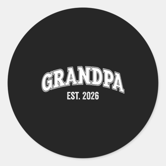 Promoted To Grandpa Est 2026 Soon To Be Grandpa Lo ラウンドシール (正面)
