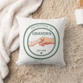 Promoted to Grandpa Est. 20XX Throw Pillow クッション (ブランケット)