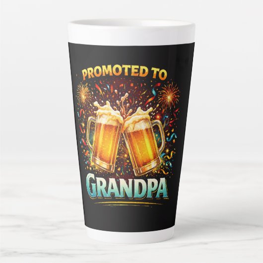 Promoted To Grandpa Future カフェラテマグ (正面)