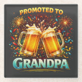 Promoted To Grandpa Future ガラスコースター (正面)