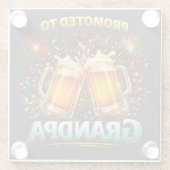 Promoted To Grandpa Future ガラスコースター (裏面)