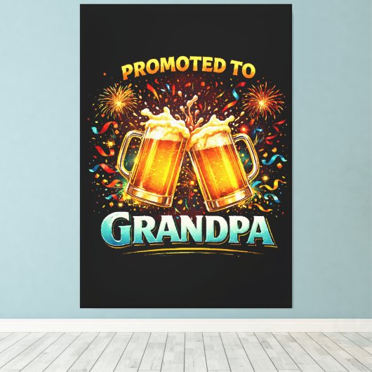 Promoted To Grandpa Future キャンバスプリント (インサイチュ (ウッドフロア))