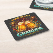 Promoted To Grandpa Future スクエアペーパーコースター (アングル)