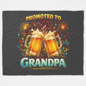Promoted To Grandpa Future フリースブランケット (正面(横))