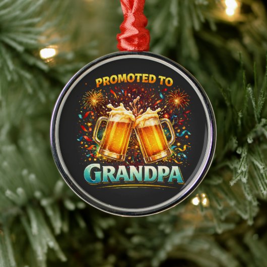 Promoted To Grandpa Future メタルオーナメント (ツリー)