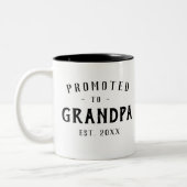 Promoted To Grandpa Pregnancy Announcement Photo ツートーンマグカップ (左)