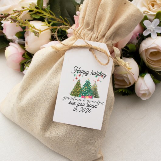 Promoted to Grandparents Christmas tree  ギフトタグ