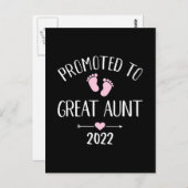 Promoted to great aunt 2022 ポストカード (正面/裏面)