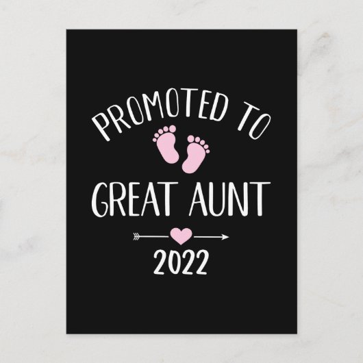 Promoted to great aunt 2022 ポストカード (正面)