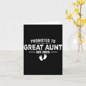 Promoted To Great Aunt 2025 Baby &amp; Aunt Funny  カード (黄色い花)