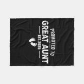 Promoted To Great Aunt 2025 Baby &amp; Aunt Funny  フリースブランケット (正面(横))