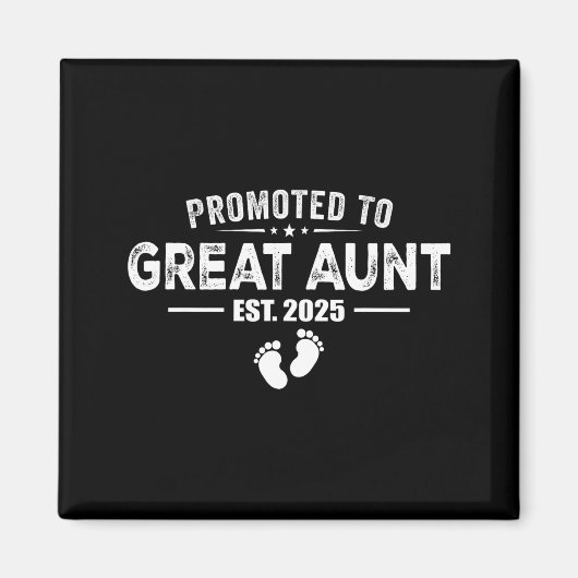 Promoted To Great Aunt 2025 Baby &amp; Aunt Funny  マグネット (正面)