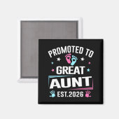 Promoted To Great Aunt Est 2026 Pregnancy Announce マグネット (正面/裏面)