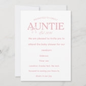 Promoted to Great Auntie Est 2026 ベビーシャワー 招待状 (正面)