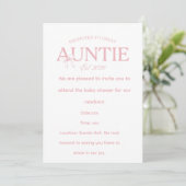 Promoted to Great Auntie Est 2026 ベビーシャワー 招待状 (スタンド正面)