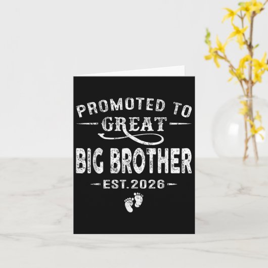 Promoted To Great Big Brother 2026 Pregnancy Annou カード (黄色い花)