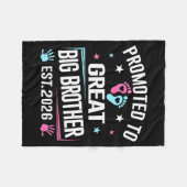 Promoted To Great Big Brother Est 2026  フリースブランケット (正面(横))
