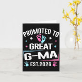 Promoted To Great G-ma Est 2026 Pregnancy Announce カード (黄色い花)