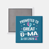 Promoted To Great G-ma Est 2026 Pregnancy Announce マグネット (正面/裏面)