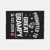 Promoted To Great Grampy Est 2026 Pregnancy Announ フリースブランケット (正面(横))