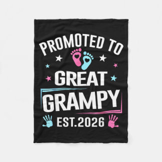 Promoted To Great Grampy Est 2026 Pregnancy Announ フリースブランケット