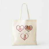 Promoted to Great Grandma 3 Photo Faux Glitter トートバッグ (正面)