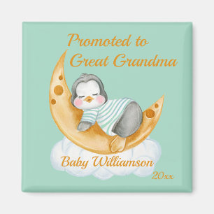 Promoted to Great Grandma Baby Penguin  マグネット