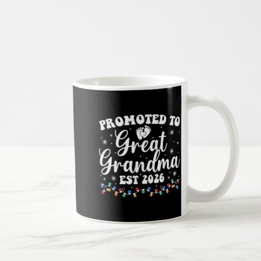 Promoted To Great Grandma Est 2026 First Time New コーヒーマグカップ (右)