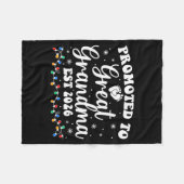 Promoted To Great Grandma Est 2026 First Time New  フリースブランケット (正面(横))