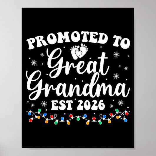 Promoted To Great Grandma Est 2026 First Time New  ポスター (正面)
