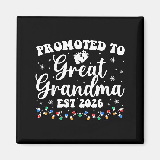 Promoted To Great Grandma Est 2026 First Time New マグネット (正面)