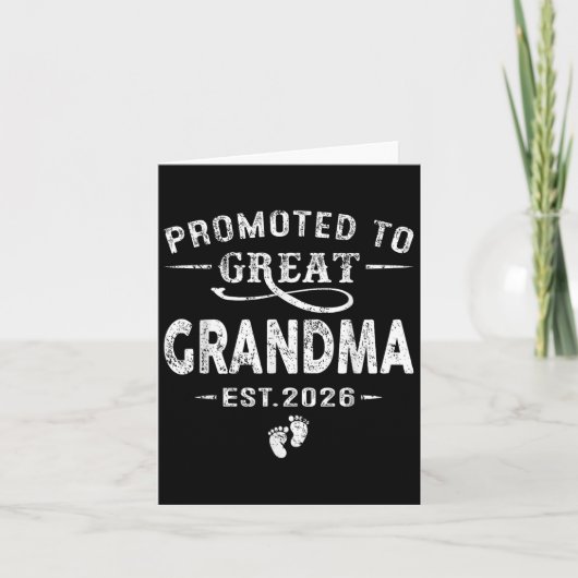 Promoted To Great Grandma Est 2026 Pregnancy Annou カード (正面)