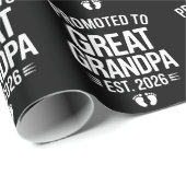 Promoted To Great Grandpa Est 2026 Pregnancy Baby ラッピングペーパー (ロールコーナー)