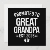 Promoted To Great Grandpa Est 2026 Pregnancy Baby 招待状 (正面/裏面)