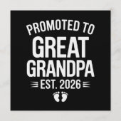 Promoted To Great Grandpa Est 2026 Pregnancy Baby 招待状 (正面)