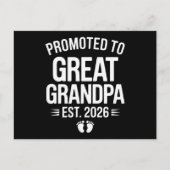 Promoted To Great Grandpa Est 2026 Pregnancy Baby 案内ポストカード (正面)