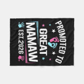 Promoted To Great Mamaw Est 2026 Pregnancy Announc フリースブランケット (正面(横))