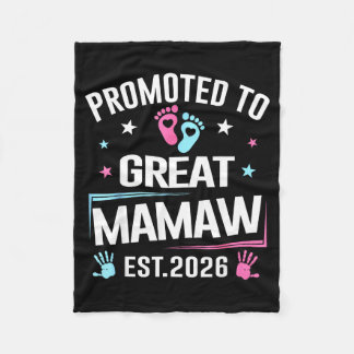 Promoted To Great Mamaw Est 2026 Pregnancy Announc フリースブランケット