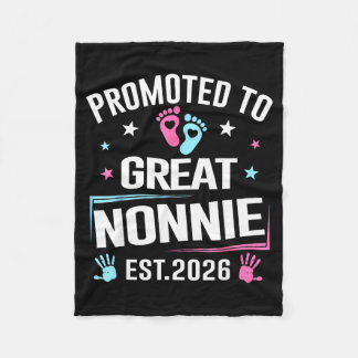 Promoted To Great Nonnie Est 2026 Pregnancy Announ フリースブランケット