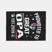 Promoted To Great Opa Est 2026 Pregnancy Announcem フリースブランケット (正面(横))