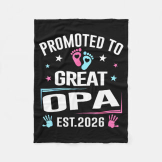 Promoted To Great Opa Est 2026 Pregnancy Announcem フリースブランケット