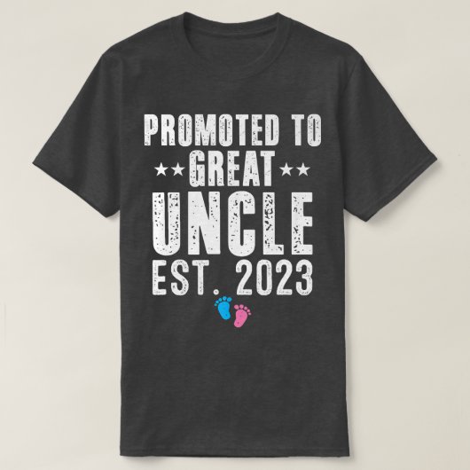 Promoted To Great Uncle 2023 Pregnancy Reveal Pink Tシャツ (デザイン正面)