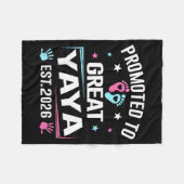 Promoted To Great Yaya Est 2026 Pregnancy Announce フリースブランケット (正面(横))