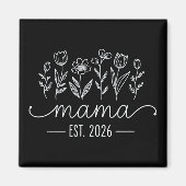 Promoted To Mama 2026 Pregnancy Floral New Mom  マグネット (正面)