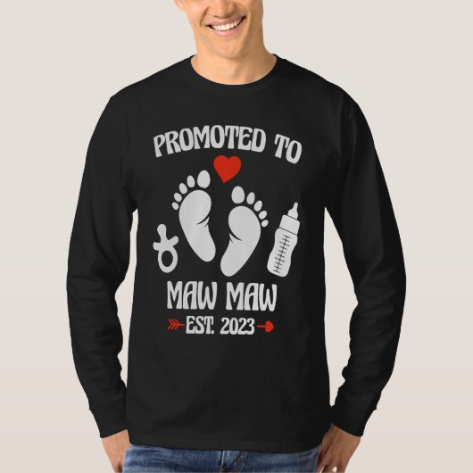 Promoted To Maw Maw 2023 First Time New Grandma Pr Tシャツ (正面)