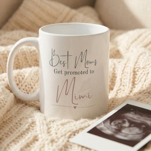 Promoted to Mimi Gift Pregnancy Announcement コーヒーマグカップ