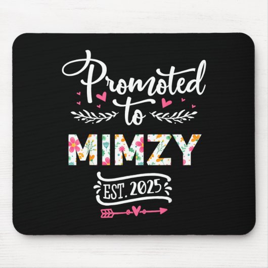 Promoted To Mimzy 2025 Cute Pregnancy Announcement マウスパッド (正面)